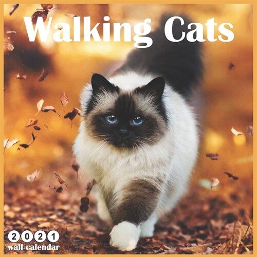 Walking Cats 2021 Wall Calendar: Official Cats Calendar 2021, 18 Months (Paperback)