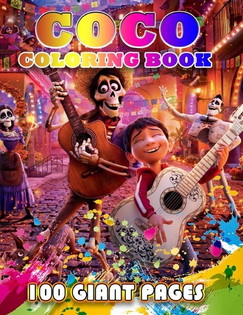 CoCo Coloring Book: -New version 2020 for kids ages and fan, 50 Illustrated High-quality, Extra-large format (8.5x 11, ca. A4 size) (Paperback)