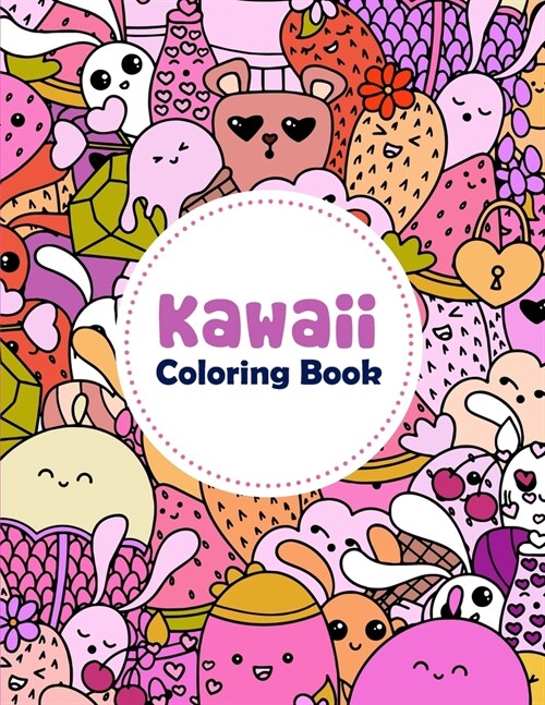 Kawaii Coloring Book: Kawaii Coloring Book Cute (Paperback)