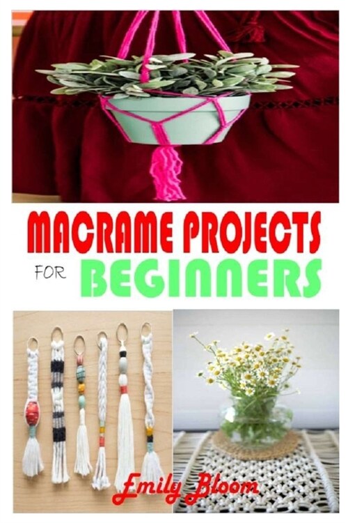 Macrame Projects: Get Step by Step Instructions to Make Wall Hangers, Table Runner, Keychains, Tote Bag, and More (Paperback)