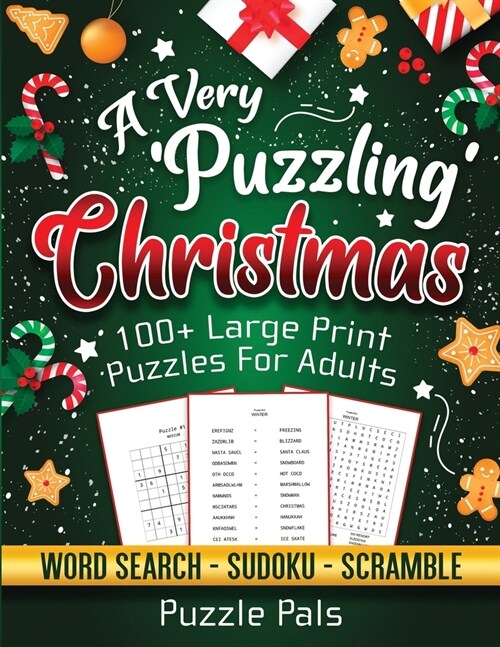 A Very Puzzling Christmas: 100+ Large Print Puzzles For Adults (Paperback)