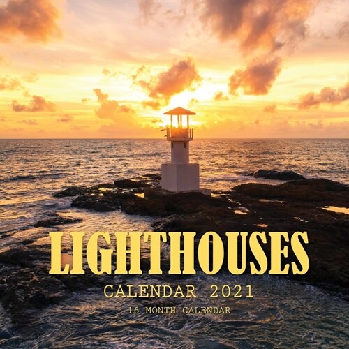Lighthouses Calendar 2021: 16 Month Calendar (Paperback)