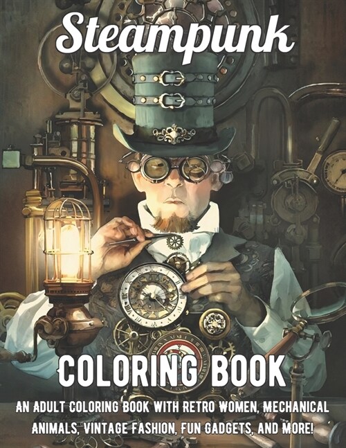 Steampunk Coloring Book: An Adult Coloring Book with Retro Women, Mechanical Animals, Vintage Fashion, Fun Gadgets, and More! (Paperback)