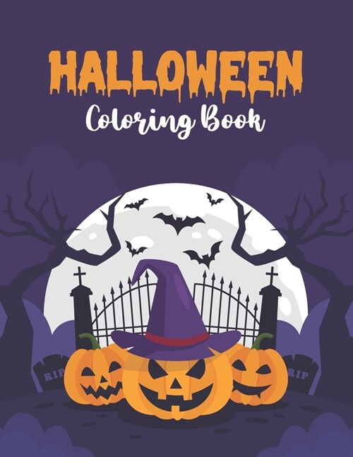 Halloween Coloring Book: Halloween Coloring Book For Kids Ages 3-8 - Nine Perfect Strangers Book Paperback - Halloween Books For Kids, Kids Boo (Paperback)