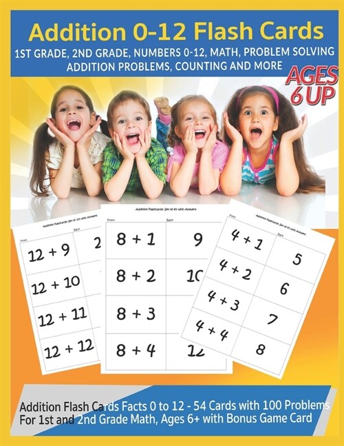 Addition 0-12 Flash Cards - Ages 6 and Up, 1st Grade, 2nd Grade, Numbers 0-12, Math, Problem Solving, Addition Problems, Counting and More: Get Ready (Paperback)