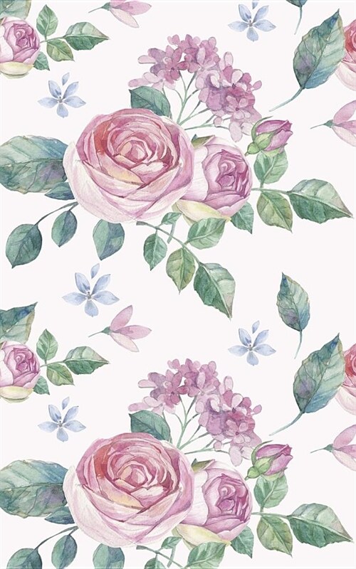 Pink Roses White Background 5 X 8 Writers Utility Notebook: The Perfect Size to Take in Your Purse, Satchel, Bookbag, Overnight Bag, Personal Airplan (Paperback)