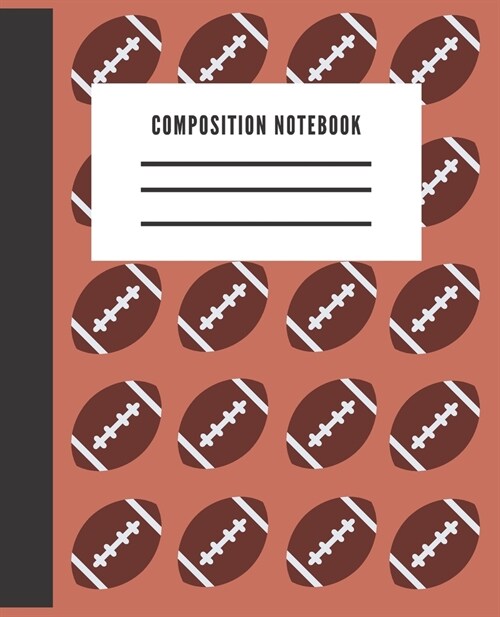 Composition Notebook: Cute Football College Ruled for students (Paperback)