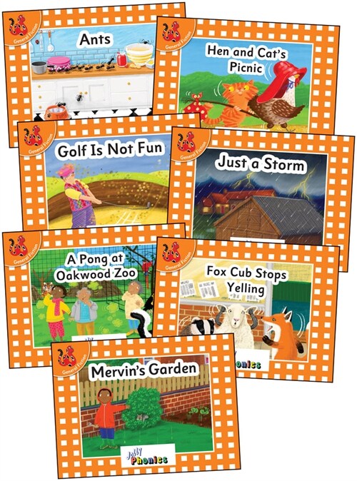 Jolly Phonics Orange Level Readers Complete Set: In Print Letters (American English Edition) (Paperback)