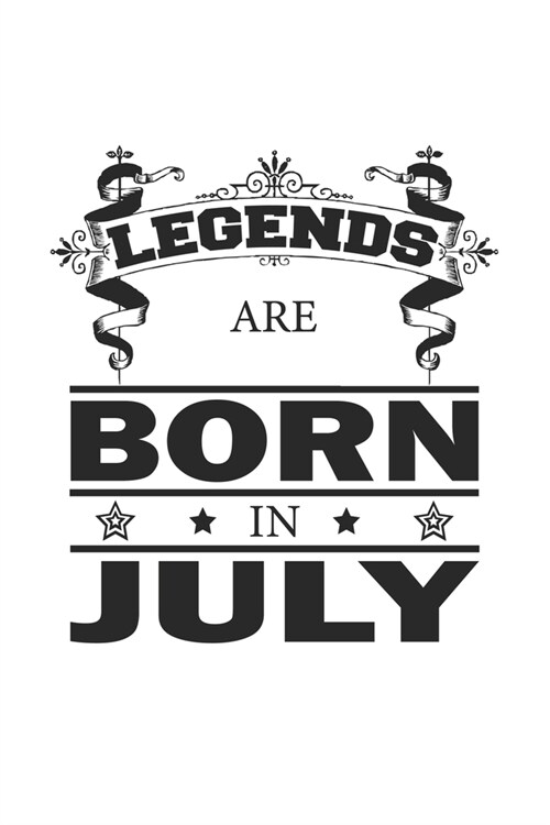 Legends Are Born In July: Notizbuch, Notizheft, Notizblock - Geburtstag Geschenk-Idee f? Legenden - Karo - A5 - 120 Seiten (Paperback)