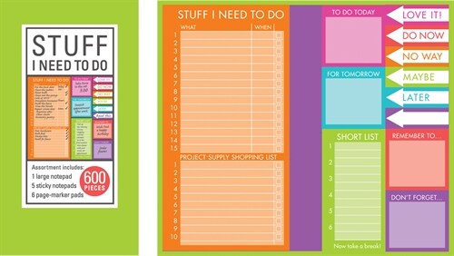 Book of Sticky Notes: Stuff I Need to Do - Brights (Other)
