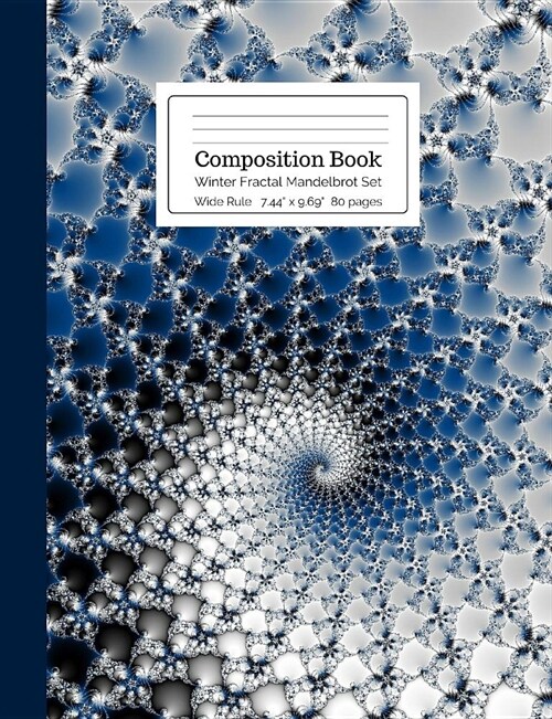 Composition Book Winter Fractal Mandelbrot Set (Paperback)