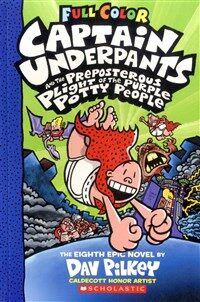 Captain Underpants #8 : The Preposterous Plight of the Purple Potty People (Paperback, Full Color Edition)