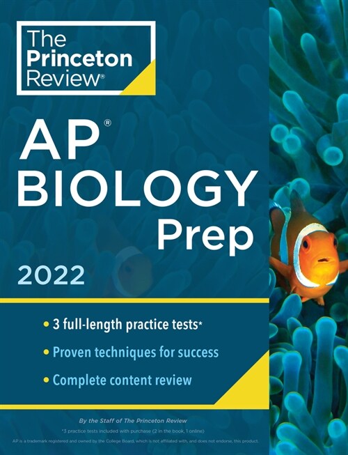 [중고] Princeton Review AP Biology Prep, 2022: Practice Tests + Complete Content Review + Strategies & Techniques (Paperback)