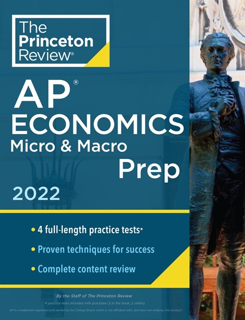 [중고] Princeton Review AP Economics Micro & Macro Prep, 2022: 4 Practice Tests + Complete Content Review + Strategies & Techniques (Paperback)