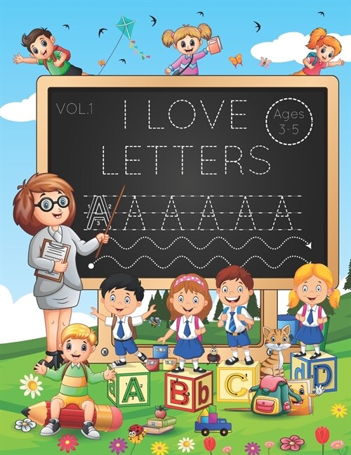 L love Letters: A Fun Book to Practice Writing for Kids Ages 3+, Handwriting practice workbook: Line Tracing, Letters, shapes and More (Paperback)