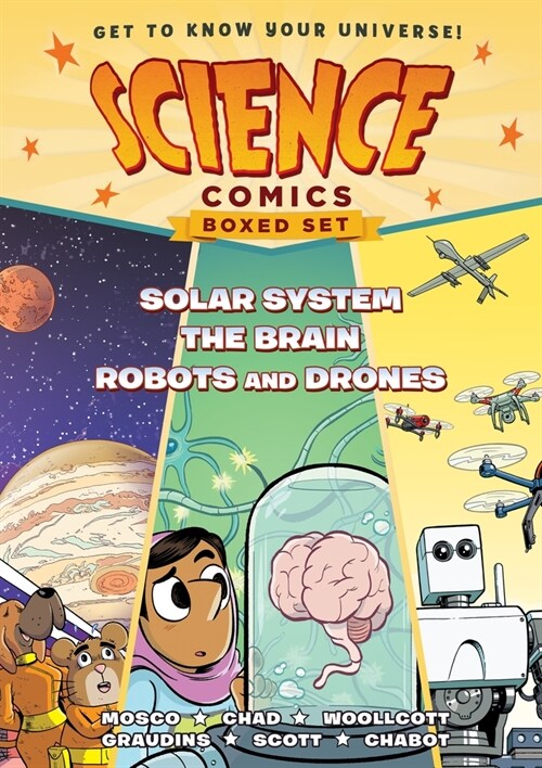 Science Comics Boxed Set: Solar System, the Brain, and Robots and Drones (Boxed Set)