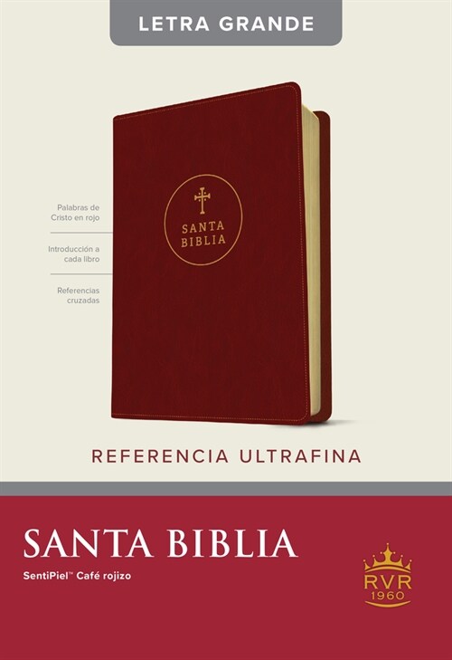 Santa Biblia Rvr60, Edici? de Referencia Ultrafina, Letra Grande (Sentipiel, Caf?Rojizo, Letra Roja) (Imitation Leather)