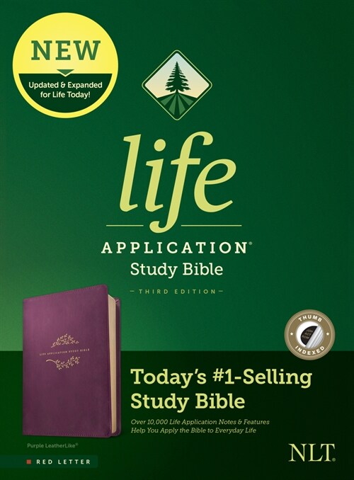 NLT Life Application Study Bible, Third Edition (Leatherlike, Purple, Indexed, Red Letter) (Imitation Leather)