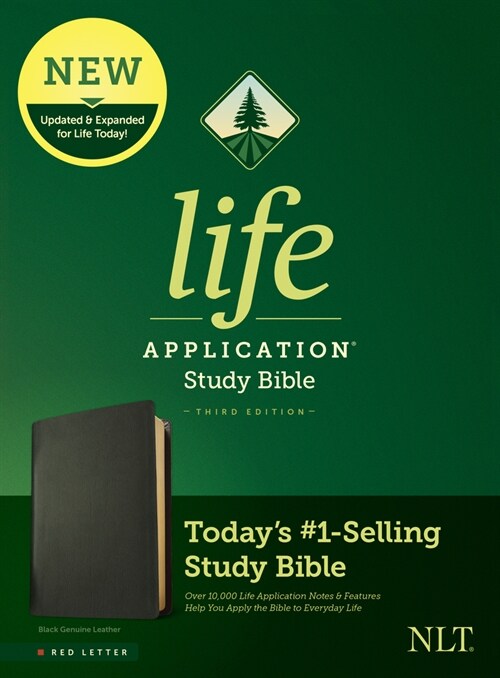 NLT Life Application Study Bible, Third Edition (Genuine Leather, Black, Red Letter) (Leather)