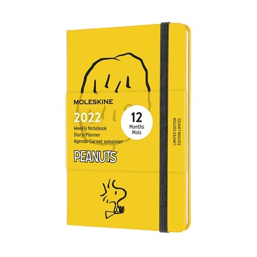 Moleskine 2022 Peanuts Weekly Planner, 12m, Pocket, Yellow, Hard Cover (3.5 X 5.5) (Other)
