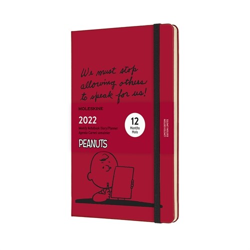 Moleskine 2022 Peanuts Weekly Planner, 12m, Large, Scarlet Red, Hard Cover (5 X 8.25) (Other)