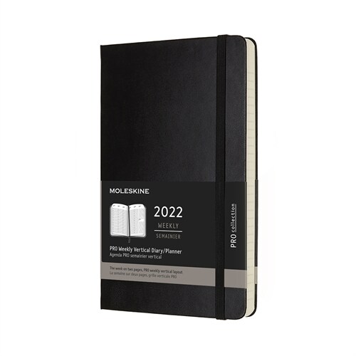 Moleskine 2022 Professional Weekly Vertical Planner, 12m, Large, Black, Hard Cover (5 X 8.25) (Other)