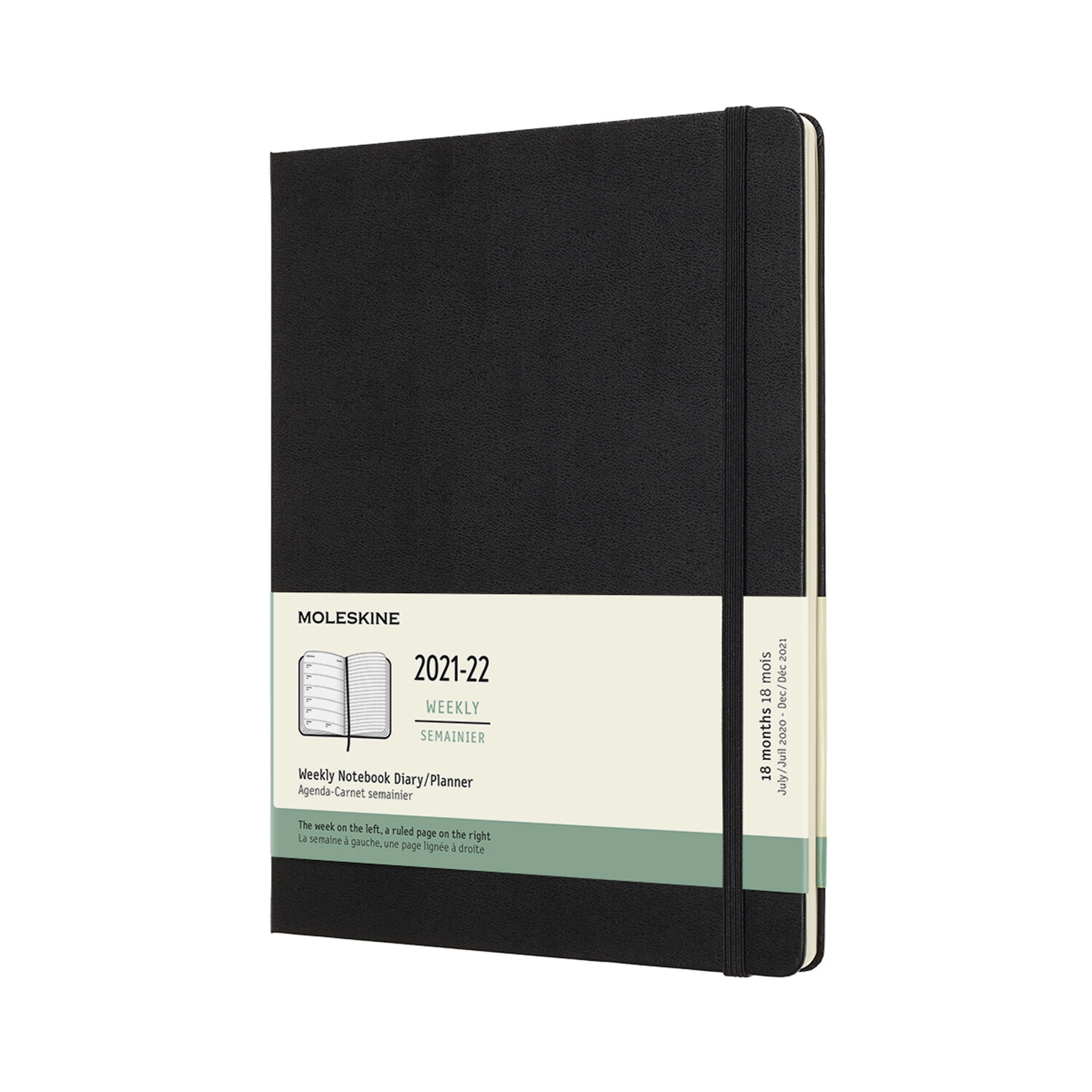 Moleskine 2021-2022 Weekly Planner, 18m, Extra Large, Black, Hard Cover (7.5 X 10) (Other)