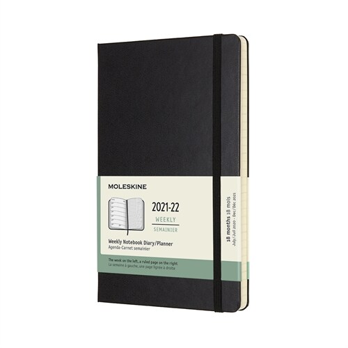 Moleskine 2021-2022 Weekly Planner, 18m, Large, Black, Hard Cover (5 X 8.25) (Other)