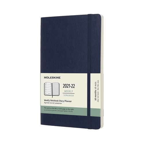 Moleskine 2021-2022 Weekly Planner, 18m, Large, Sapphire Blue, Soft Cover (5 X 8.25) (Other)
