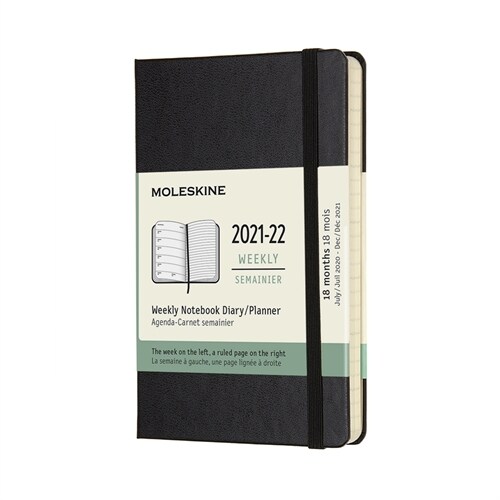Moleskine 2021-2022 Weekly Planner, 18m, Pocket, Black, Hard Cover (3.5 X 5.5) (Other)