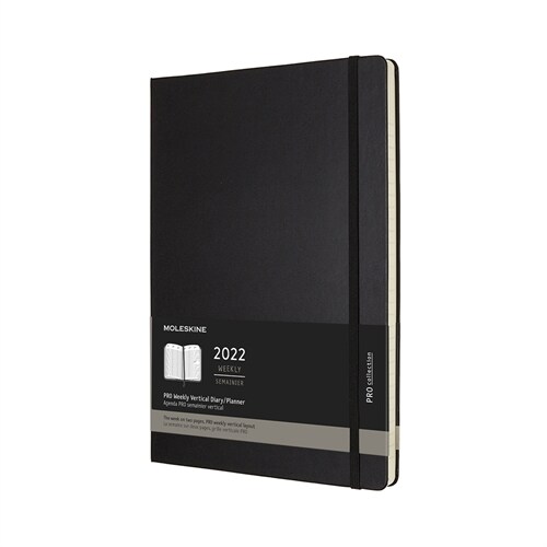 Moleskine 2022 Professional Weekly Vert Planner, 12m, A4, Black, Hard Cover (8.25 X 11.75) (Other)