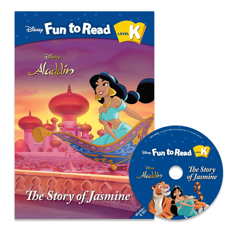 Disney Fun to Read Set K-15 : The Story of Jasmine (알라딘) (Paperback + Workbook + Audio CD + Sticker)