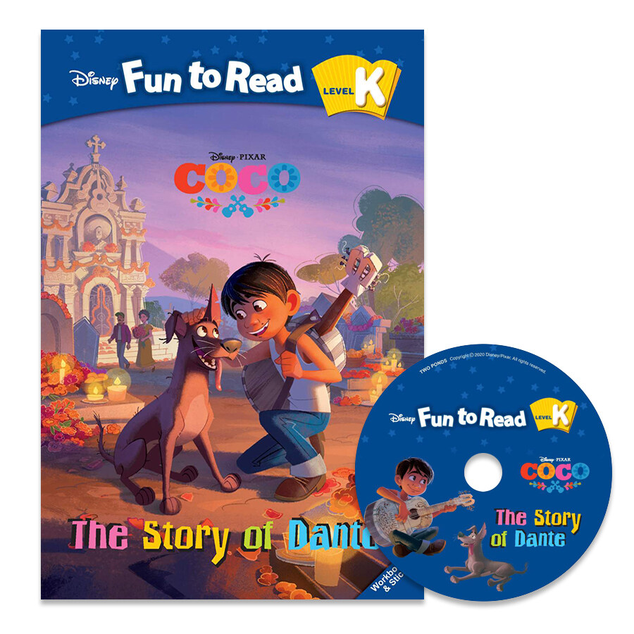 Disney Fun to Read Set K-18 : The Story of Dante (코코) (Paperback + Workbook + Audio CD + Sticker)