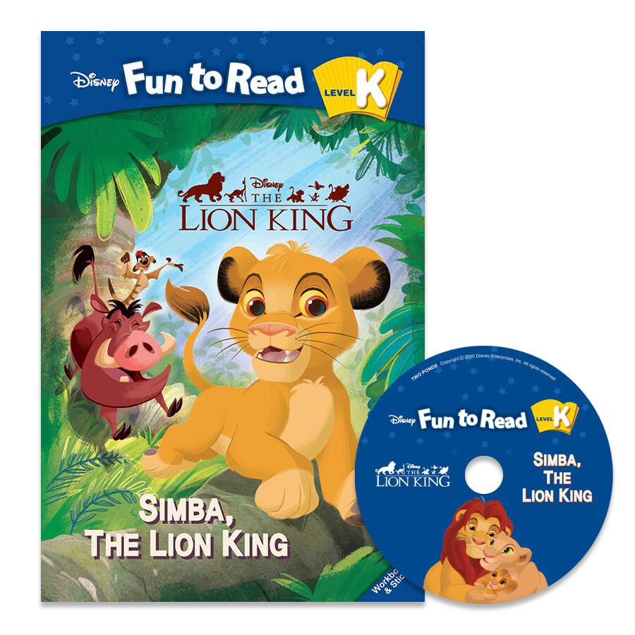 Disney Fun to Read Set K-12 : Simba, the Lion King (라이온킹) (Paperback + Workbook + Audio CD + Sticker)