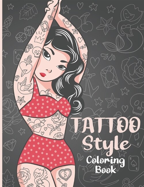 Tattoo Style Coloring Book: Relaxing (Paperback)