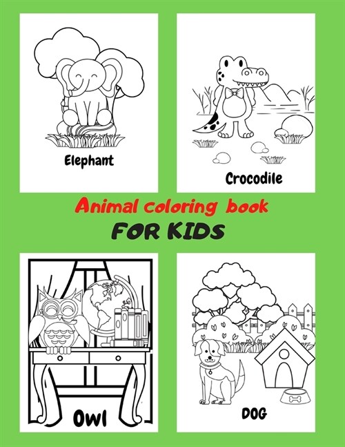 Animal coloring book for kids (Paperback)