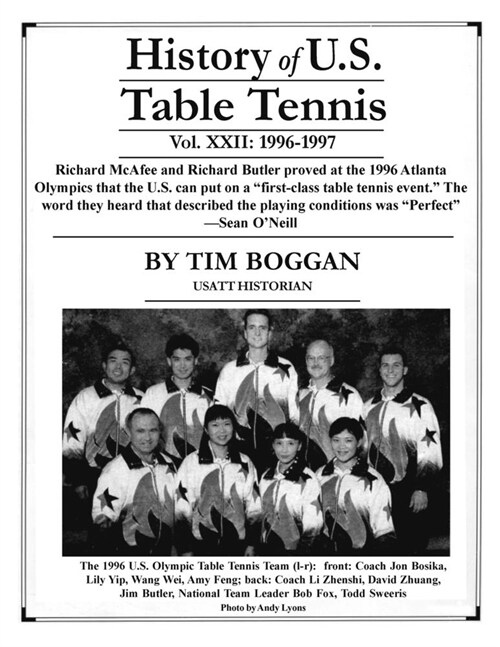 History of U.S. Table Tennis, Volume 22 (Paperback)
