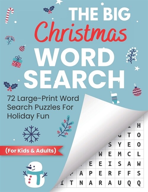 The Big Christmas Word Search: 72 Large-Print Word Search Puzzles For Holiday Fun (For Kids & Adults) (Paperback)