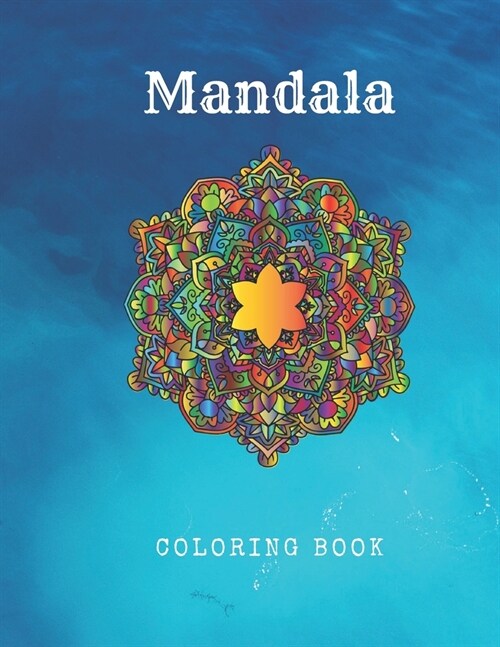 Mandala Coloring Book: Black Background - Midnight Mandalas: An Adult Coloring Book with Stress Relieving Mandala Designs on a Black Backgrou (Paperback)