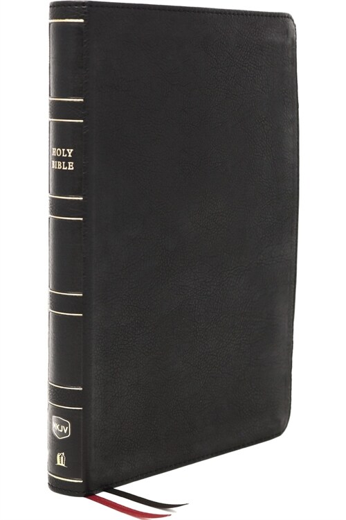 Nkjv, Deluxe Thinline Reference Bible, Genuine Leather, Black, Red Letter, Comfort Print: Holy Bible, New King James Version (Leather)