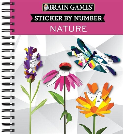 Brain Games - Sticker by Number: Nature - 2 Books in 1 (42 Images to Sticker) (Spiral)