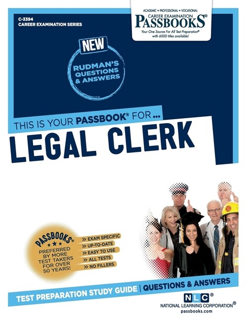 Legal Clerk (C-3394): Passbooks Study Guide Volume 3394 (Paperback)