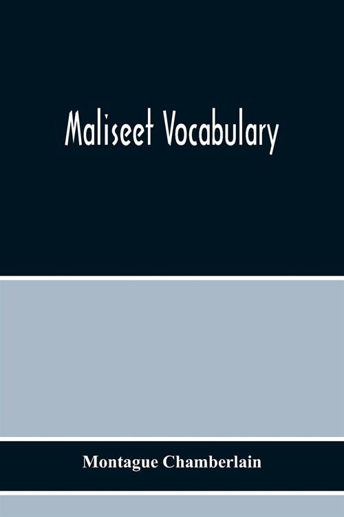 Maliseet Vocabulary (Paperback)