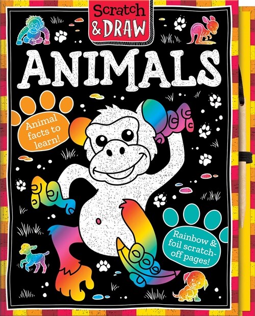 Scratch & Draw Animals - Scratch Art Activity Book (Hardcover)