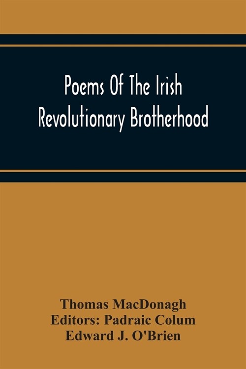 Poems Of The Irish Revolutionary Brotherhood (Paperback)