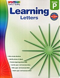 Spectrum Early Years Learning Letters, Grade Pk (Paperback)
