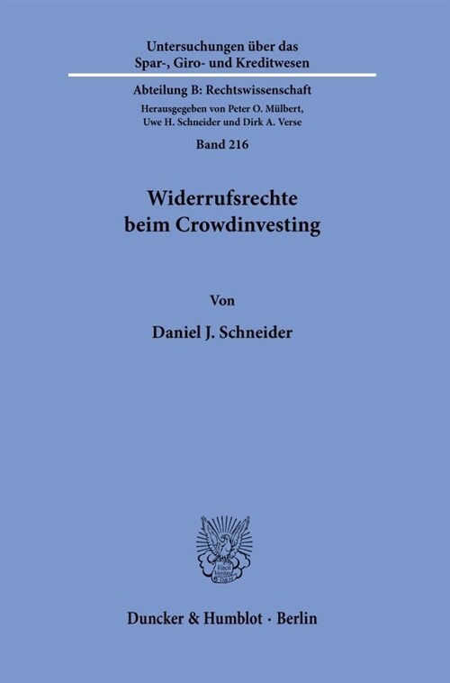 Widerrufsrechte Beim Crowdinvesting (Paperback)