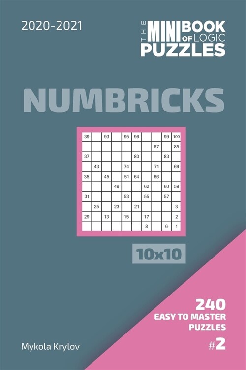 The Mini Book Of Logic Puzzles 2020-2021. Numbricks 10x10 - 240 Easy To Master Puzzles. #2 (Paperback)