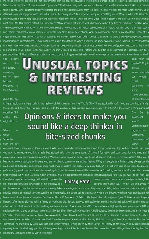 Unusual Topics & Interesting Reviews (Paperback)