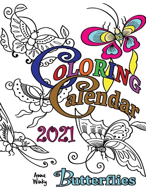 Coloring Calendar 2021 Butterflies (Paperback)